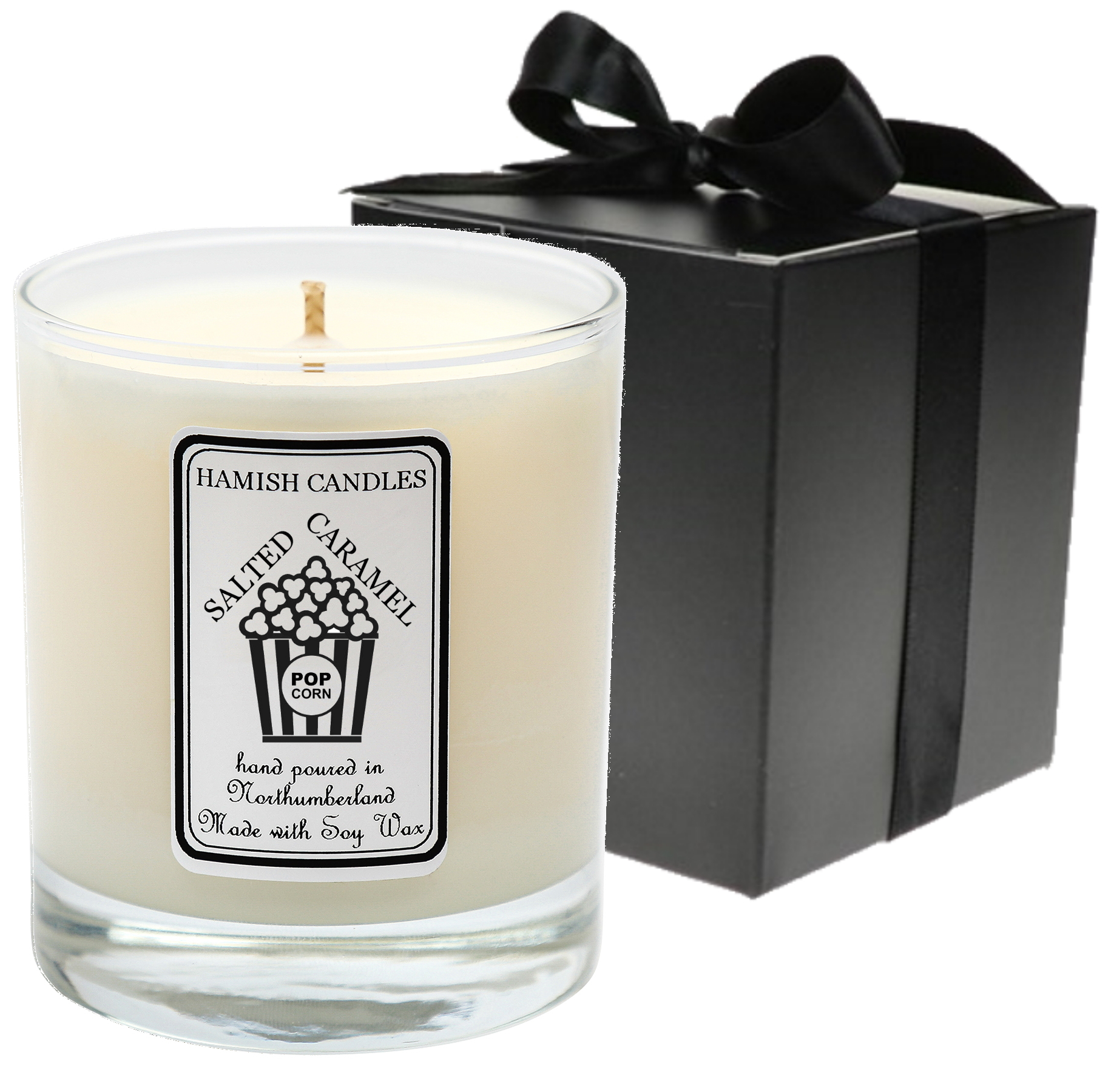 Salted Caramel Popcorn fragranced Vegan Friendly Luxury Candle